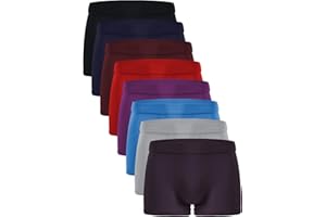 youlehe Men's Underwear Soft Bamboo Viscose Boxer Briefs Stretch Trunks Pack
