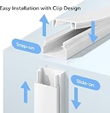 shinfly 4.8m Cable Trunking White 15x10mm Self Adhesive 12 Ducts Kit view 6