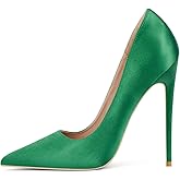 Elisabet Tang High Heels Womens Pointed Toe Heels Satin Pumps Stiletto Bridal Party Dress Evening Wedding Shoes for Woman