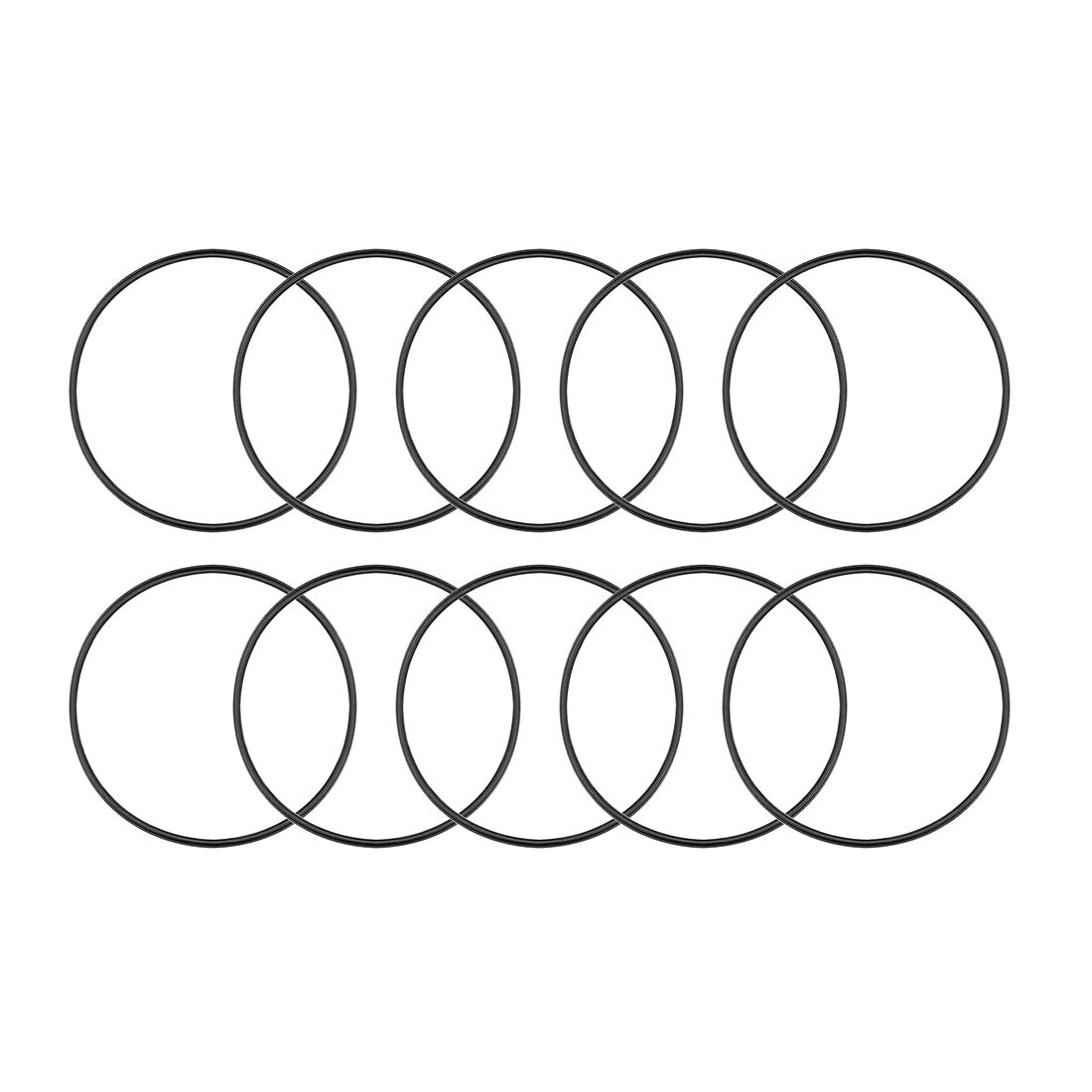 sourcing map Nitrile Rubber O-Rings 52mm OD 49mm ID 1.5mm Width, Metric Nitrile Rubber Sealing Gasket for Automotive Machine Plumbing, Pack of 10