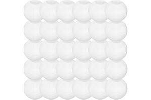 Peywot 30Pcs White Round Paper Lanterns for Home Decor, Restaurant, Church, Wedding, Birthday Party Decorations, Hanging Chinese Japanese Paper Lantern Lamps (8 Inch)