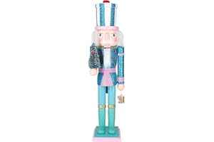 MicoSim Christmas Nutcracker Decor,15" Wooden Nutcracker Decorations,Collects Nutcracker Ornament for Festival Party Outdoor Xmas Gifts (Blue Christmas Tree)…