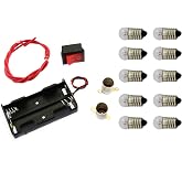 RuiLing 1Kit Electrical Circuit Experiment Set Home School Educational Set Fun Physics Experiment Homemade Series Circuits DIY Materials (Bulb Rated Voltage: 2.5V)