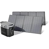 EF ECOFLOW EFDELTA Solar Generator 1260Wh with 2 X 160W Solar Panel, 6 X 1800W (3300W Surge) AC Outlets, Portable Power Stati