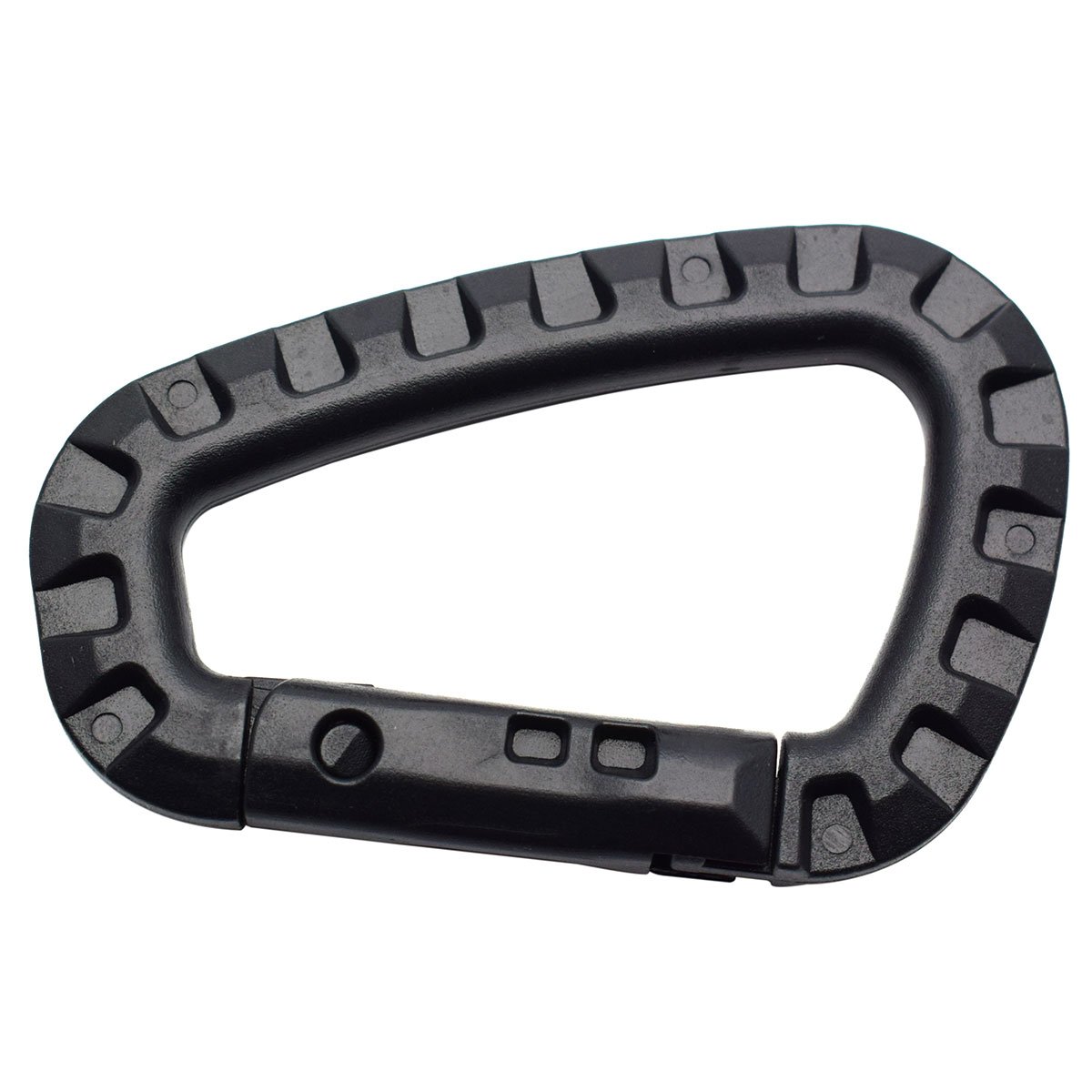 2 Pack Tactical Clip D Shape High Spring Strength Plastic Buckle EDC Tool for Molle bag backpack/Keychain