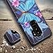 Galaxy Wireless Case Compatible for Samsung Galaxy S9 Case with Screen Protector [Dual Layer] Hybrid Shock Proof Heavy Duty Girl Case Cover for Protective Phone Case for Galaxy S9 - Blue Butterfly