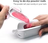 AONOLOVO Nail Dip Powder Tray Recycling Tool White French Manicure Mold view 2