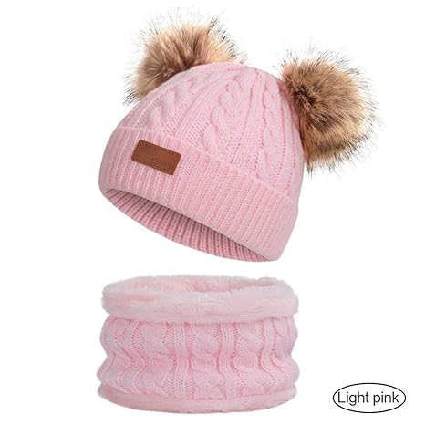 girls navy hat and scarf