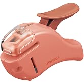 Kokuyo Stapleless Stapler, Harinacs Handheld Staple-Free, Up to 5 Sheets No Staple Binding, Portable Holeless Compact Alpha, Salmon Pink, Japan Import (SLN-MSH305VP)