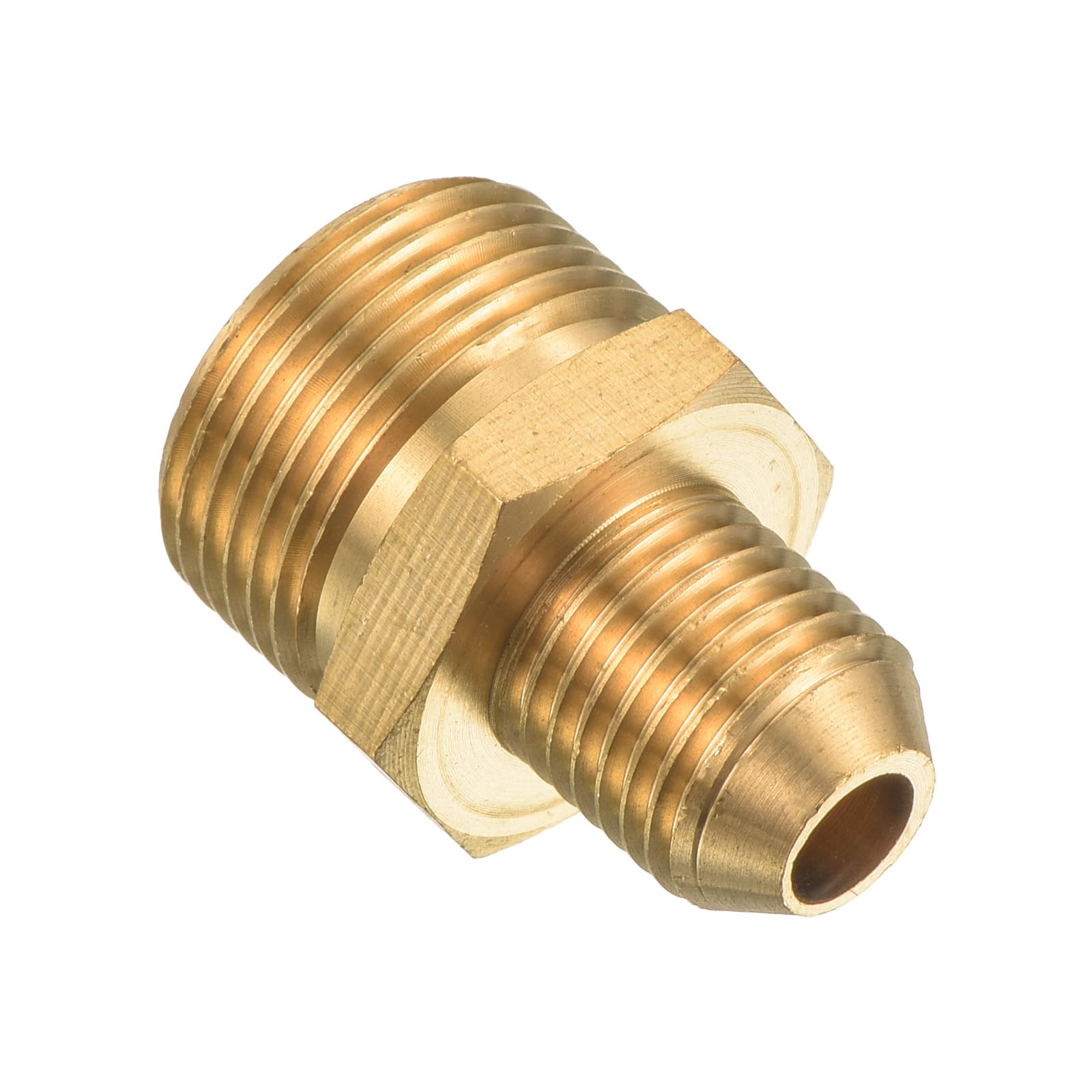 PATIKIL Pipe Fitting, M22 to M14 Male Thread Hex Extension Connector Adapter 1.26" for Garden Water Pipes, Gold