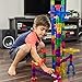 JeberToys Marble Run 122 Pcs - Quality, Thick, Well Made Pieces Allows for A Tall & Sturdy Build - Keep Kids Entertained for Hours - Great Gift