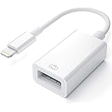 [Apple MFi Certified]Apple Lightning to USB Camera Adapter USB 3.0 OTG Cable Adapter Compatible with iPhone/iPad,USB Female S