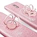Nokia 6 Case,Silverback Girls Bling Glitter Sparkle Cute Phone Case with 360 Rotating Ring Stand, Soft TPU Outer Cover + Hard PC Inner Shell Skin for Nokia 6 -Rose Gold