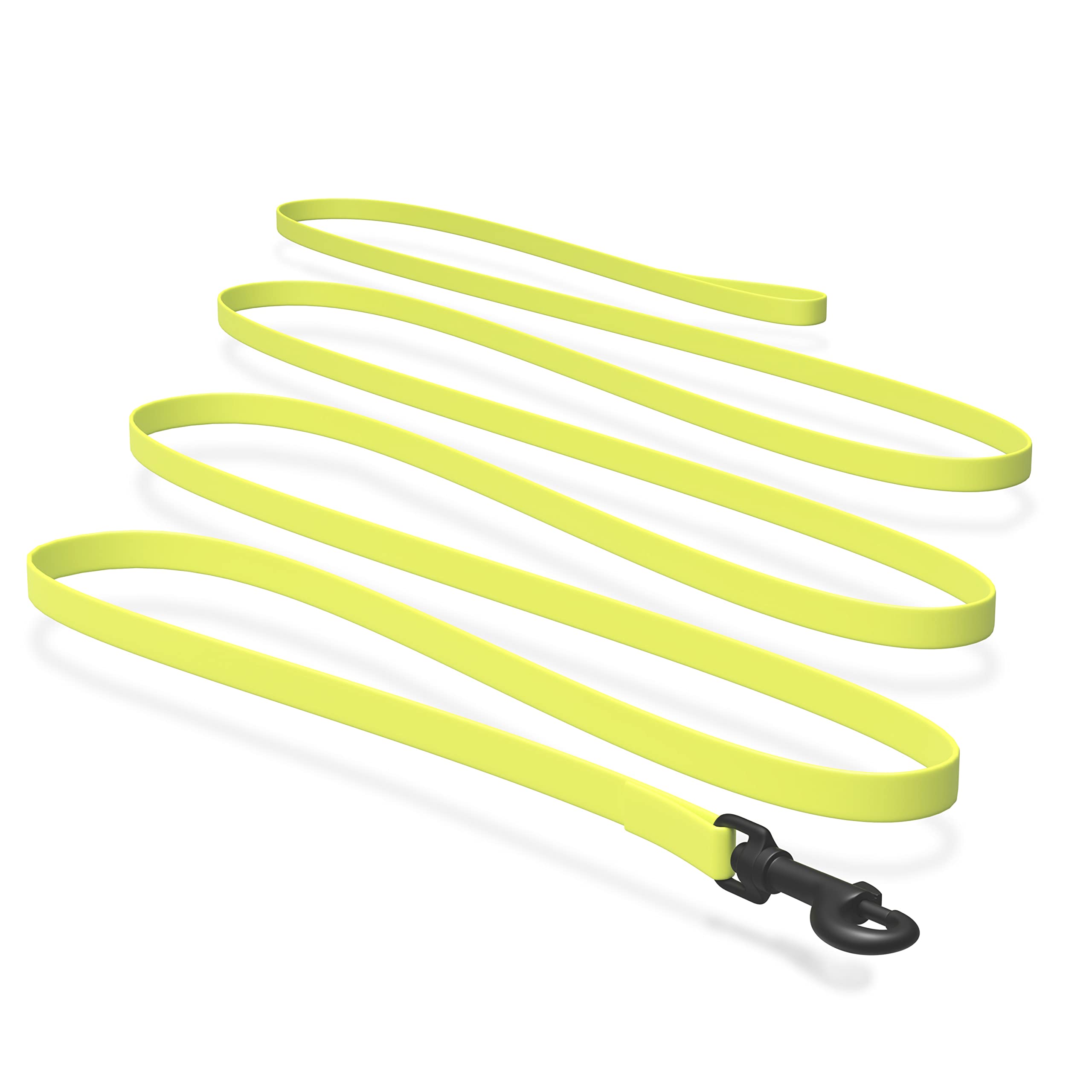 5m HIgh-Visibility Dog Training Lead, Waterproof Long Line Lead for Dogs, Strong Long Dog Lead (Neon Yellow 5m) Hands-Free Dog Leash