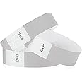 200 WristCo Silver Tyvek Wristbands for Events - Comfortable Tear Resistant Paper Bracelets ID Wrist Bands for Concerts Festivals Admission Party Identification