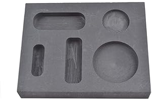 OTOOLWORLD Graphite Ingot Mould 1/4 1/2 30ml Gold Melting Casting Refining also silver with Bar Coin Combo mould
