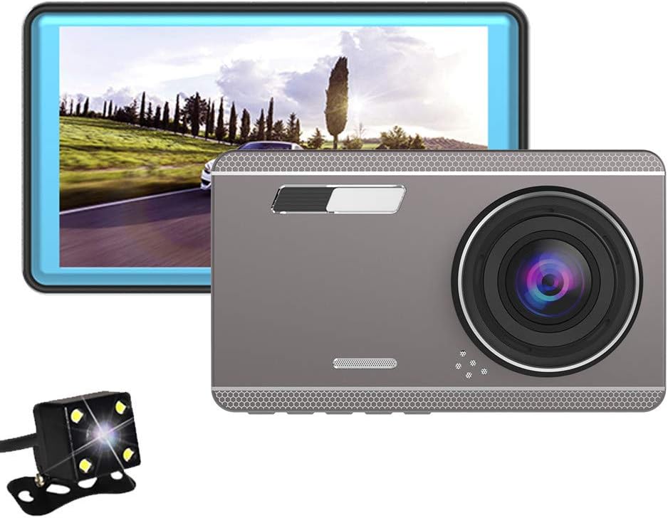 BOOMdan Dash Car,Full HD 1080P 4.39'' Display Dual Lens Vehicle Car DVR Video Camera Recorder Dashboard Dash 140° Degree Cam G-Sensor Touchscreen with Rear Camera