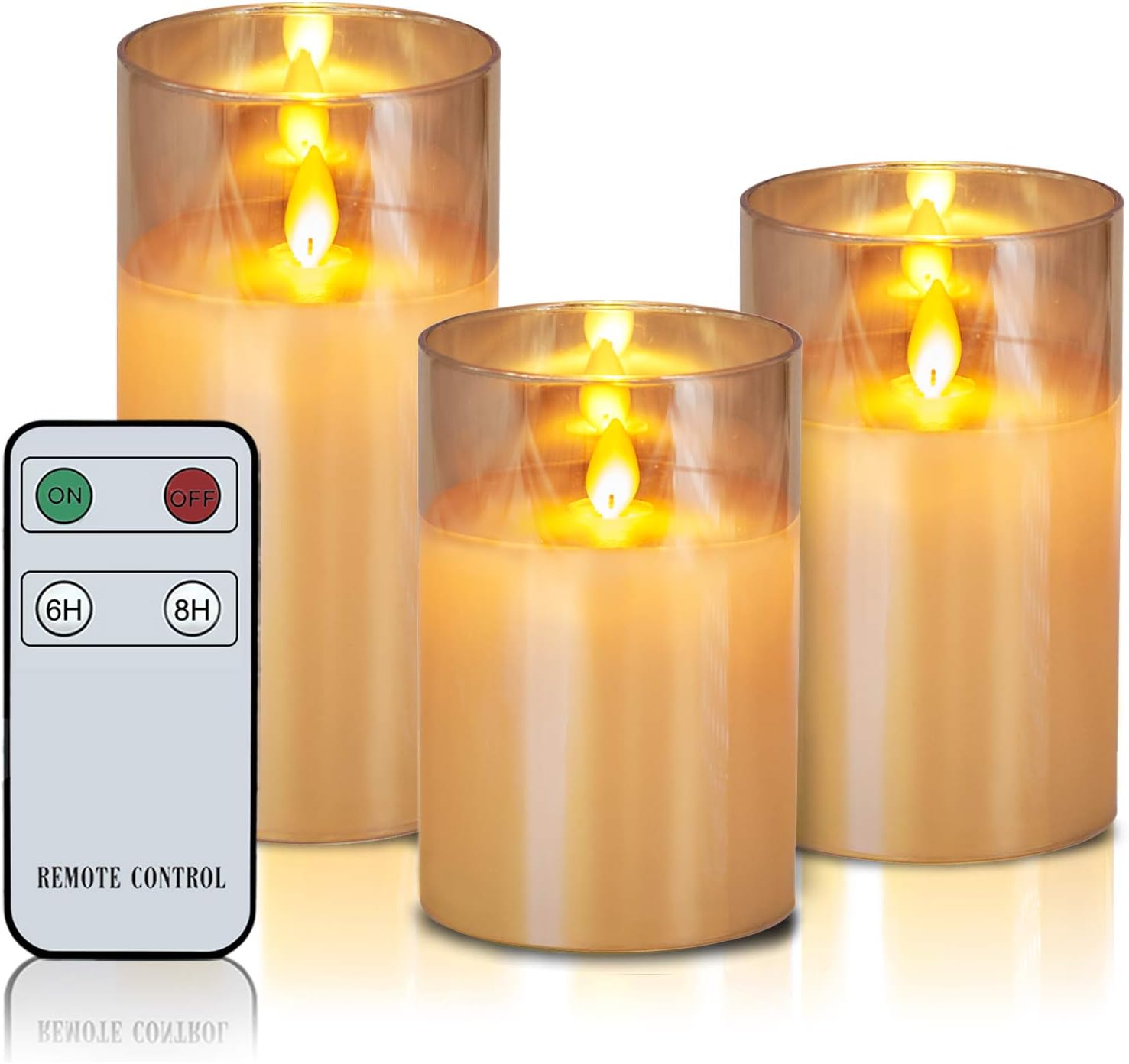 LED Flickering Flameless Candles Moving Wick Battery