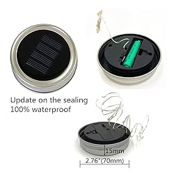 Decorman Solar Mason Jar Lights 4 Pack 20 LED