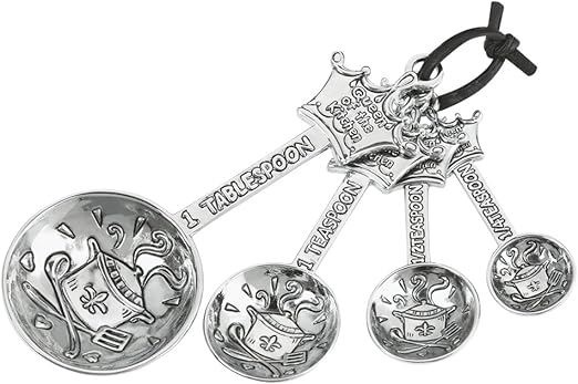 Amazon Com Ganz 4 Piece Measuring Spoons Set Queen Of The