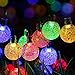 KINGCOO Solar Crystal Ball String Lights, Waterproof 20ft 30 LED Crystal Globe Fairy Lights with 2 Modes Crystal Ball Globe Lights for Garden, Yard,Christmas Decorations (Multi Color)
