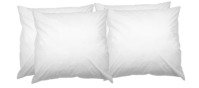 AmazonBasics Kissenbezug mit Reißverschluss, 100 % weiche Baumwolle, 80 x 80 cm, 4 Stück