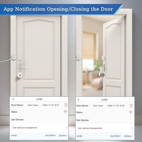 WeHere Wi-Fi Bridge W100 & Door Sensor – Compatible With WeHere Smart Key Box & Parcel Box, Tracks Open/Close Status