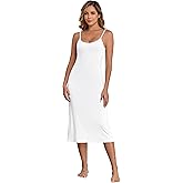 Qzzater Long Slip Dress for Women Adjustable Spaghetti Straps Full Slip for Women Under Dresses Cami Midi Dresses Nightgown