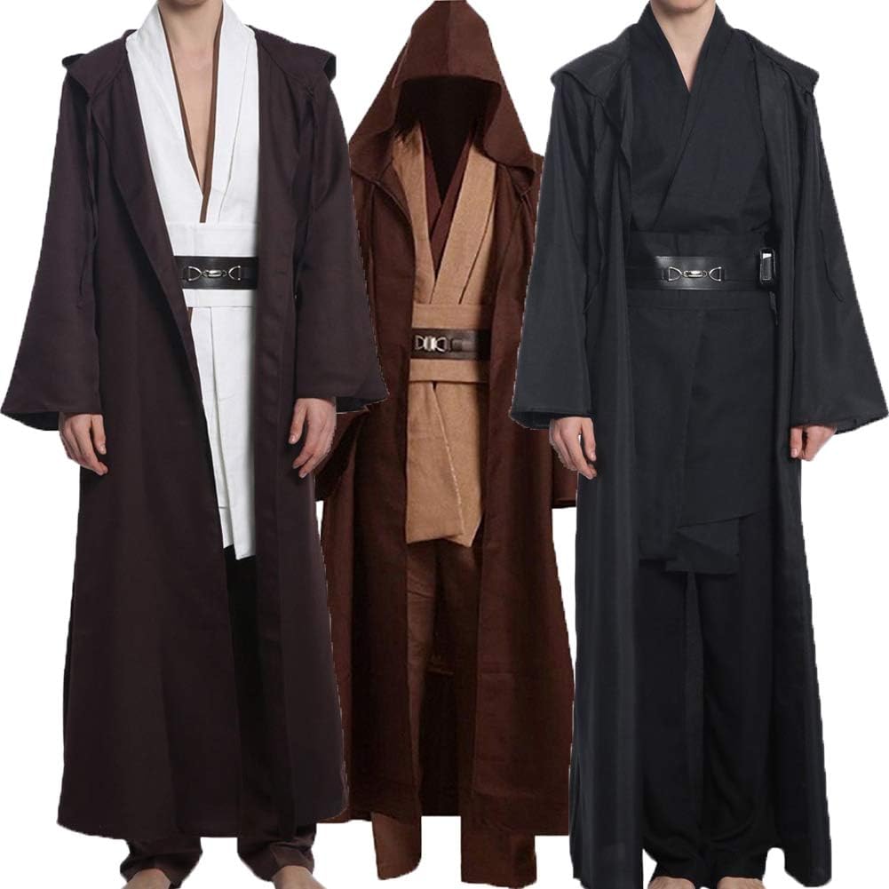 Tunic Hooded Robe Halloween Cosplay Costume for Mens Three Versions