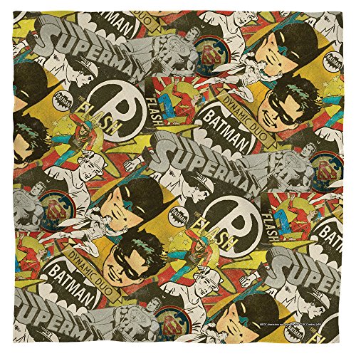 DC Comics Vintage DCO Bandana White 22X22 White 22X22