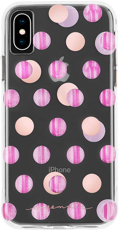 Amazon Com Case Mate Iphone Xs Case Wallpapers Iphone 5 8 Pink Metallic Dot