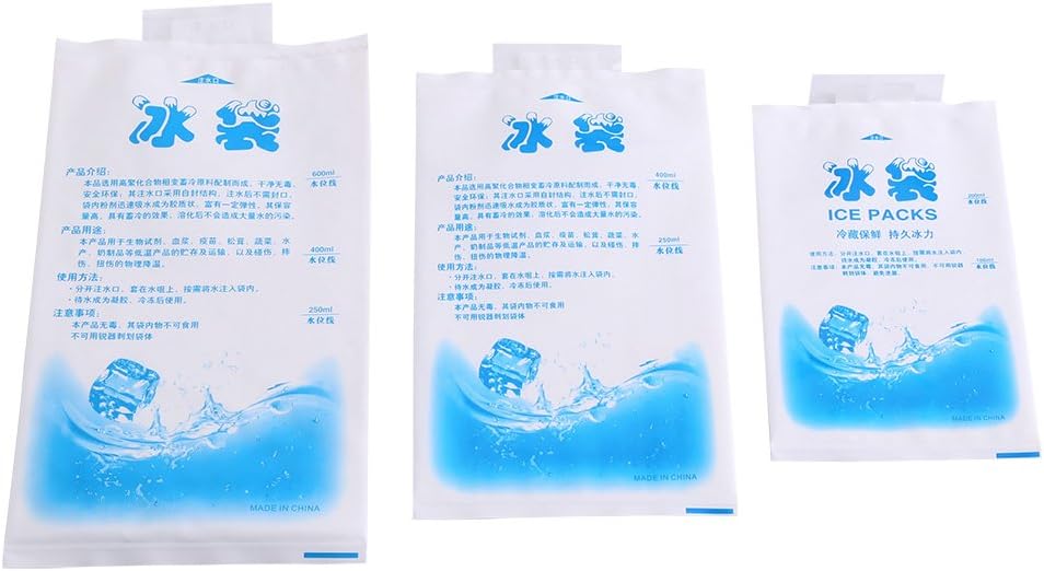 1 X10pcs Reusable Dry Ice Gel Packs PE Food-Grade Freezable Cooler Gel Bag for Injuries Treatment Food Storage Shipment Long-Lasting Cold Source After Adding Water and Refrigeration (400mL) - Image 4