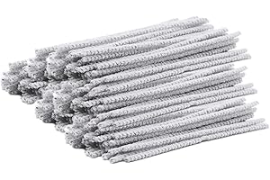 INTOMYTH 200 Count White Pipe Cleaners, 6 Inch Pipe Cleaners Bulk, Ideal for Cleaning Glass Plastic Metal Pipes, Removing Tar