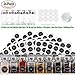 Empty Spice Jar Set - 24 Square Glass 4 oz Spice Bottles, 336 Printed Labels w/Pen, Shaker Tops, Enameled Steel Caps, Sifter Tops and No Clog Wide Spice Funnel by SpiceLuxe