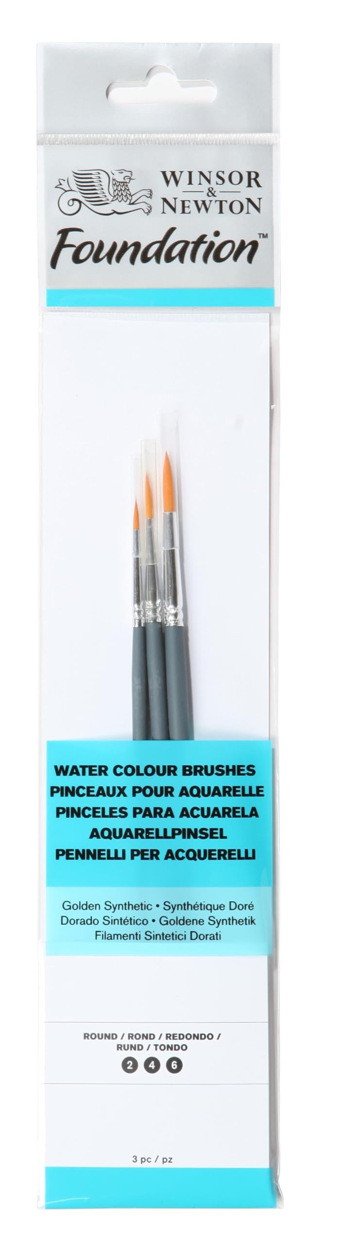Winsor & Newton Foundation Water Colour Brush (Pack of 3)