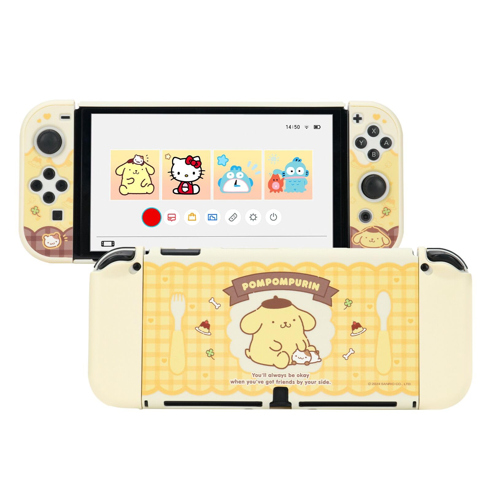 Kuitmor Protective Shell for Switch OLED,Slim Cover Case Compatible with Switch OLED,Anti-Scratch and Shock-Absorption Design Joystick Cover Skins - Dog