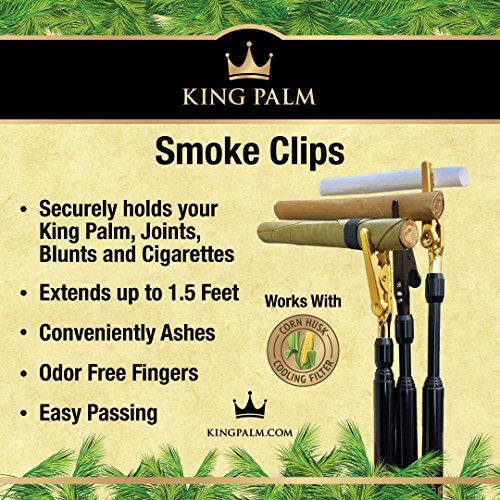 King Palm Smoke Clip, Cigarette Holder, Extendable Up to 1.5ft, Odor Free Hands (Gold) - Thumbnail 3