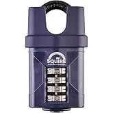 Squire Heavy Duty Padlock (CP50CS) - Toughest Closed Shackle - 4 Wheel Combination Padlock - Alloy Steel for Corrosion Resistance - Weatherproof Lock for Home, School &amp; Garage (Blue, 50 mm)