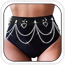 Cinturón Punk Para Mujer Con Cadenas - Estilo Gótico, Ajustable, Ideal Para Fiestas Y Eventos