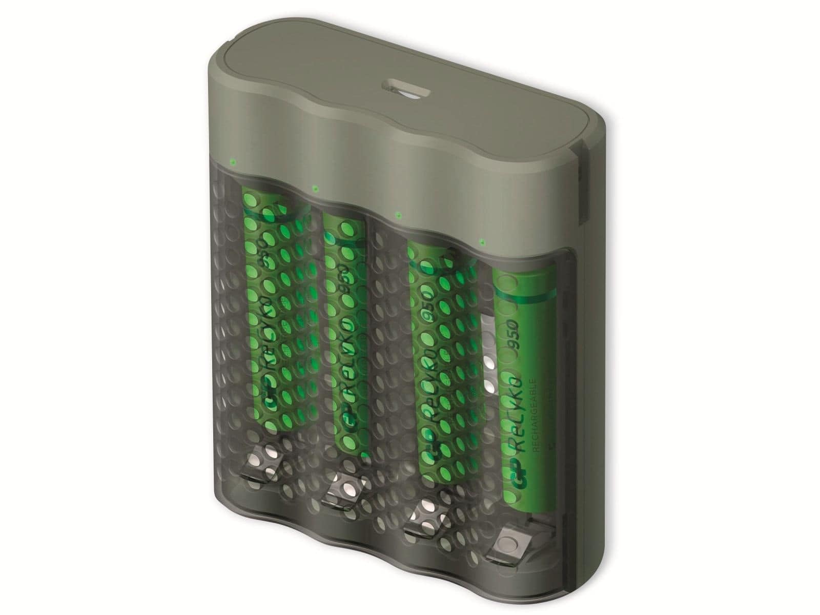 GP Batteries Mainstream Line 4x ReCyko+ Micro Round Cell Charger with NiMH Micro (AAA), Mi