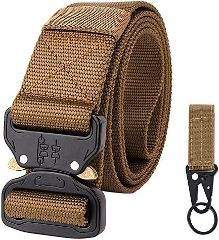 OHENNY Men's Tactical Assault Gear Belt with Molle Hook, Long 49"-57" Heavy Duty