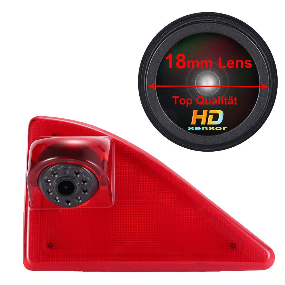 HD IP68 Third Mounted Roof High Lamp Brake Light Rear View Rear View Camera Can Adjust Angle Infrared Night Vision for Opel/Vauxhall Movano/Renault Master/NV400 (Cameras)