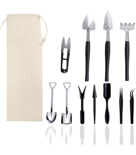 16-Piece Succulent Tool Kit – Mini Gardening Tools With Repotting Mat, Scissors & Gloves