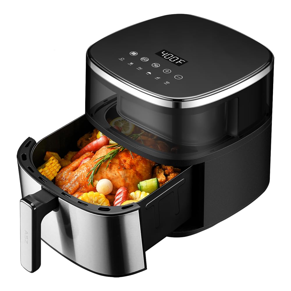 Photo 1 of *USED*
ASZ Digital Air Fryer 6qt with Window Up - 6 QT Big Airfryer 6-in-1 Presets Preheat Airfry Reheat Bake Roist Broil 400°F Airfrier 85% Oil Less,Nonstick Dishwasher-Safe Parts, Automatic Shutoff