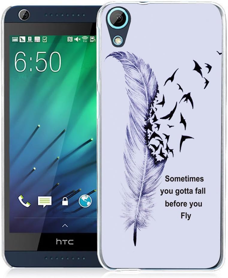 HTC Desire 626 Case, HTC 626S Case, Harryshell(TM) 0.8mm Ultra Thin Feather Pattern Slim Tpu Gel Flexible Soft Case Cover Skin Protective for HTC Desire 626 A22 626S