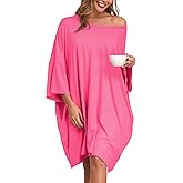MIREAZW Plus Size Nightgowns for Women Oversized Sleep Shirts lounge dress with Pockets Short Sleeve Pajamas Fit S-5XL