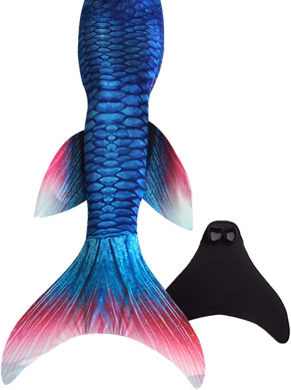 SPEEDEVE Mermaid Tail with Monofin Sparkle Swimming Costume Suitable for Kids Boys Girls Adults Blue Red