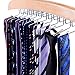 Tie Rack Hanger for Closet: Ohuhu 2 Packs 24 Folding Hooks Tie Hangers for Men Wooden Tie Holder Organizer Space Saving Necktie Storage 360 Degree Rotating Ties Belts Scarves Tank Tops-Burlywood