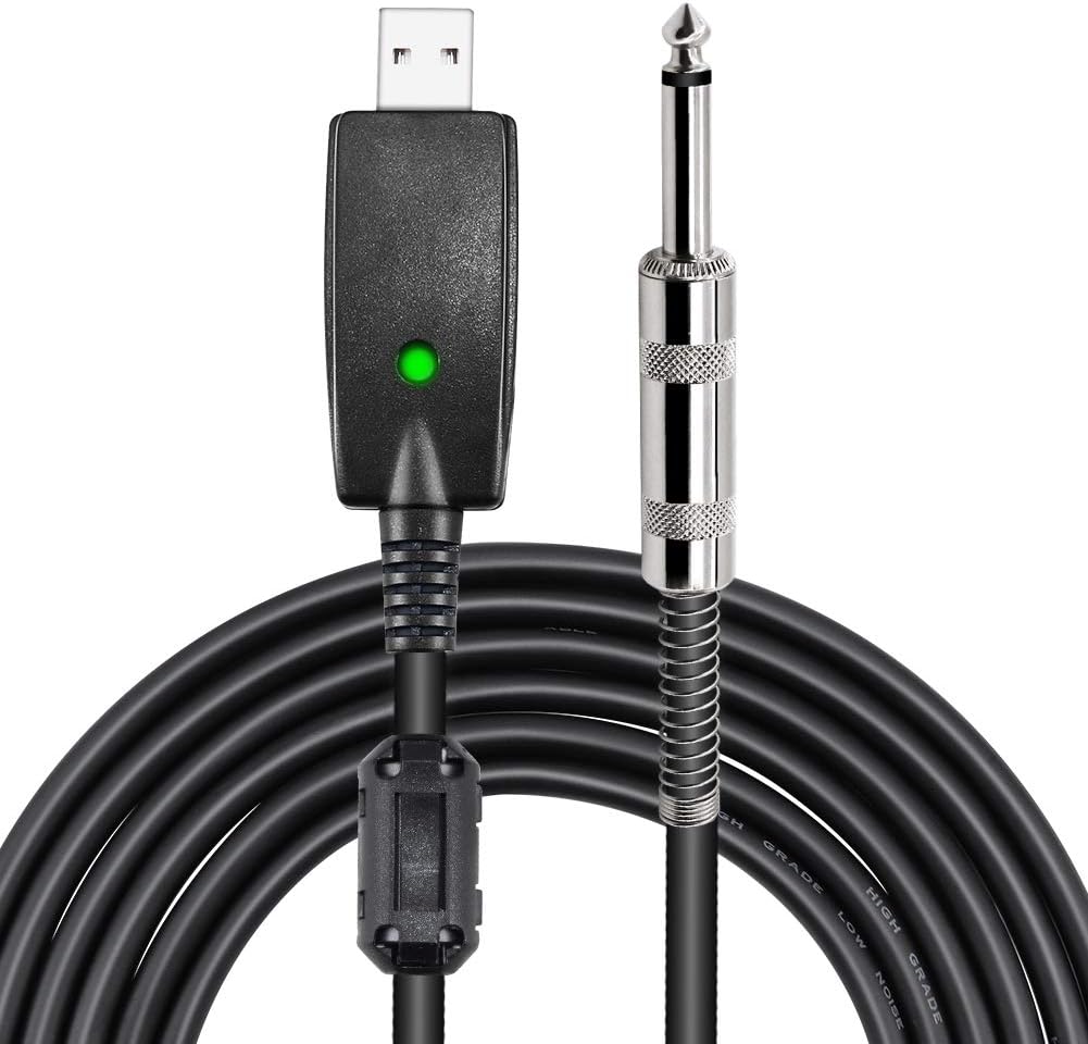 USB Cable de guitarra, yeung Qee USB interfaz macho a 6,35 mm 1/4 Mono