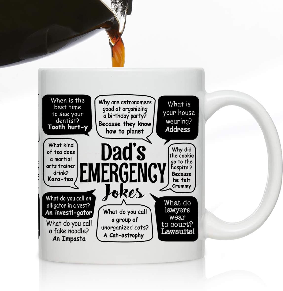 emergency dad joke mug